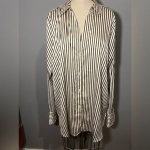 Striped button up blouse